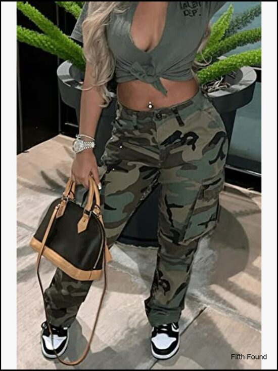 Plus Size High Waist Cargo Jogger Pants Slim Fit Active Sweatpants - Picture 6 of 7